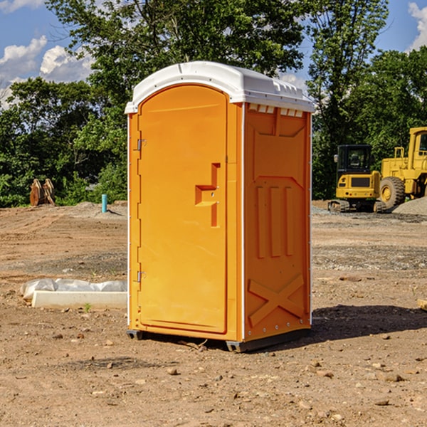 how often are the portable restrooms cleaned and serviced during a rental period in Houlton Maine